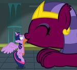  2017 badumsquish duo ear_piercing equine eyes_closed female friendship_is_magic happy headdress horn kneeling licking long_tongue macro mammal my_little_pony paws piercing shocked size_difference smile sphinx sphinx_(mlp) spread_wings surprise temple tongue tongue_out toony twilight_sparkle_(mlp) wide_eyed wing_boner winged_unicorn wings 