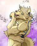  audiophilliac canine eargasm male mammal muscular music solo wolf 