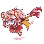  artist_request blue_eyes cat cat_busters furry open_mouth pink_hair short_hair sword 