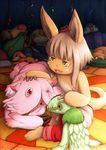  artist_request brown_eyes furry made_in_abyss mitty nanachi_(made_in_abyss) open_mouth rabbit white_hair 