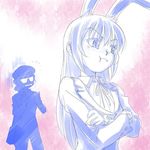  animal_ears beret blush bunny_ears coco_adel commentary_request hat iesupa multiple_girls pout rwby school_uniform sunglasses tears velvet_scarlatina worried 
