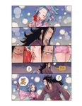  apple ass black_hair blue_hair candy fairy_tail gajeel_redfox levy_mcgarden rusky 