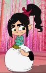  2014 bunnyboydl diaper disney female huge_diaper human mammal not_furry sitting solo vanellope_von_schweetz wreck-it_ralph 