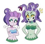  1girl breasts cala_maria_(cuphead) cuphead_(game) mermaid solo 