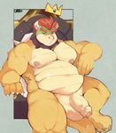  bowser dripping male mario_bros musclegut nintendo nipples penis request_tagging solo uncut ursso video_games 