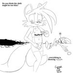  2017 absurd_res anthro balls blood blush bulge canine clothed clothing death dialogue duo embarrassed erection eyes_closed footwear fox fur gloves hair hi_res hooters humor lying male mammal miles_prower monochrome navel nipples nosebleed on_back penis ring shirt shoes shorts skimpy smile solo_focus sonic_(series) sonic_the_hedgehog standing steve_farfan tank_top toony 
