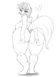  &lt;3 2017 anthro big_breasts big_butt bra breasts butt canine clothing cuddlesong dog dog_mom female hair hi_res huge_breasts huge_butt looking_at_viewer looking_back mammal mother panties parent rear_view side_boob simple_background thick_thighs underwear voluptuous white_background wide_hips 