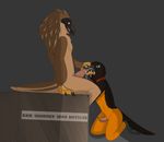  2017 anthro avian beak beakjob bird brown_eyes chillyphillix claws collar cum cum_in_mouth cum_inside digital_media_(artwork) duo eagle erection feathers fellatio kneeling looking_up male male/male montserrat_oriole nude oral penetration penis philippine_eagle sex simple_background sitting tagme tapering_penis 