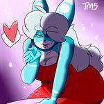  &lt;3 anthro blow_kiss breasts clothed clothing female hair hi_res jakkmau5art lagomorph looking_at_viewer mammal overweight pixels_bunni rabbit slightly_chubby smile solo 