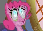  2010 big_eyes blue_eyes digital_media_(artwork) earth_pony equine eyelashes female feral friendship_is_magic hair horse inside looking_at_viewer mammal my_little_pony nightmare_fuel open_mouth pink_hair pinkie_pie_(mlp) pony porkcow reaction_image solo window 