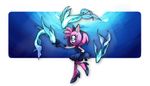  2017 amy_rose anthro clothing eyelashes female fur gloves green_eyes hedgehog mammal rine_rein simple_background solo sonic_(series) toony video_games 