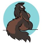  2017 aliasing alpha_channel anteater breasts butt caprine cocoa_(trout) digital_media_(artwork) female fur goat hybrid looking_at_viewer mammal mouthless nude rear_view simple_background solo suggestive trout_(artist) 