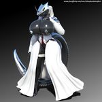 3d_(artwork) angela-45 anthro clothed clothing cyber_dragon digital_media_(artwork) dragon female idsaybucketsofart latex_skin machine robot solo 