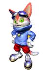  2002 3d_(artwork) 5_fingers :3 anthro biped blinx blinx_the_time_sweeper blue_clothing blue_topwear cat clothed clothing digital_media_(artwork) dipstick_tail eyewear feline footwear front_view full-length_portrait fur gloves goggles goggles_on_head green_eyes grey_nose hand_on_hip humanoid_hands inner_ear_fluff long_tail looking_at_viewer male mammal multicolored_fur multicolored_tail no_sclera official_art orange_fur orange_tail pants portrait red_bottomwear red_clothing reflection shoes simple_background slit_pupils smile solo standing sweater turtleneck two_tone_fur two_tone_tail unknown_artist video_games whiskers white_background white_fur white_tail 