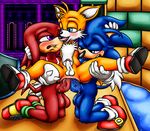  anal anal_penetration anthro balls big_eyes big_head canine double_anal double_penetration echidna fox group group_sex happyanthro hedgehog knuckles_the_echidna male male/male mammal miles_prower monotreme penetration penis sex sonic_(series) sonic_the_hedgehog threesome toony 