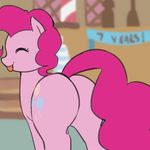  2017 animated booty_shake butt butt_focus cutie_mark earth_pony equine eyes_closed female feral friendship_is_magic hair horse mammal my_little_pony pink_hair pinkie_pie_(mlp) pony rainbowsprinklesart shaking_butt solo tongue tongue_out 