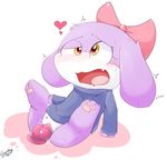  &lt;3 &lt;3_eyes 2017 3_toes ahegao amber_eyes blush bottomless bow cave_story chaco chibi clothed clothing clyndemoon cute dildo female fucked_silly fur knotted_dildo lagomorph looking_pleasured mammal mimiga open_mouth pawpads paws purple_fur pussy sex_toy simple_background solo spread_legs spreading sweat toes toony video_games white_background white_fur 