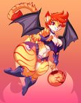  2017 absurd_res anthro big_breasts big_butt breasts butt cat chibi clothed clothing costume digital_media_(artwork) feline female green_eyes hair halloween hi_res holidays hyper_thighs jaeh loree mammal orange_hair shortstack smile solo stripes thick_thighs tiger voluptuous wide_hips wings 