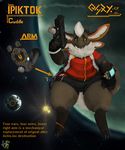  4_ears alien anthro costume cuddlebutt gun ipiktok machine macro moon multi_arm multi_ear multi_limb planet ranged_weapon solo space star weapon 