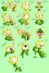  abdominal_bulge ambiguous_gender anthro belly big_bulge bulge comic english_text flower flowey_the_flower looking_down male male/ambiguous male_prey monster_kid open_mouth oral_vore plant simple_background text tongue undertale video_games vore zacktheriolu 