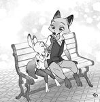  2017 anthro canine clothing disney duo female fox fur judy_hopps lagomorph male mammal monmokamoko nick_wilde rabbit zootopia 