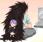  artist_request black_hair dragonball_z long_hair playstation raditz son_goten trunks_(dragon_ball) 