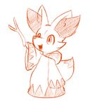  ambiguous_gender anthro canine cosplay cute dakkpasserida fangs fennekin final_fantasy mammal monochrome nintendo pok&eacute;mon pok&eacute;mon_(species) semi-anthro sketch smile solo square_enix stick video_games white_mage 