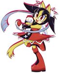  anthro black_hair boots cat clothed clothing feline female footwear fur hair honey_the_cat mammal simple_background solo sonic_(series) ultimatewino yellow_fur 