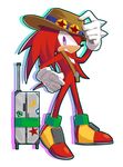  2017 anthro clothing echidna gloves hi_res knuckles_the_echidna male mammal monotreme simple_background sonic_(series) toony tteum93 video_games 