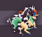  2017 blush cum draco-canine duo equine from_behind_(disambiguation) from_behind_position hooves keldeo male male/male mammal mounting nintendo penetration pok&eacute;mon pok&eacute;mon_(species) sex shiny_pok&eacute;mon simple_background video_games zebstrika 