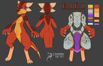  2017 arashidrgn claws clothing dragon female horn kobold multiple_poses nude pose reptile scales scalie short_stack simple_background solo 