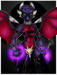  anthro breasts cynder digital_media_(artwork) dragon female green_eyes horn membranous_wings minerea solo spyro_the_dragon video_games wide_hips wings 