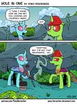  2017 changeling comic day detailed_background digital_media_(artwork) english_text fan_character female hi_res hooves horn male my_little_pony outside pony-berserker purple_eyes red_eyes smile text 