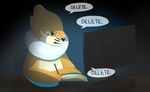  bui buizel computer crying dark death_note delete garruuk nintendo notebook pen pok&eacute;mon pok&eacute;mon_(species) solo tears video_games 