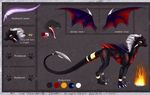 claws digital_media_(artwork) dragon female feral hi_res horn membranous_wings minerea model_sheet open_mouth scalie solo teeth tongue western_dragon wings yellow_eyes 