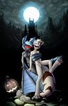  &lt;3 2017 anthro bat bat_wings blood blue_eyes blue_hair blue_nipples blush breasts cat dreamkeepers duo fangs feline female food fruit fur glowing glowing_eyes grey_fur hair halloween hi_res holidays jack-o&#039;-lantern lord-kiyo mace_(dreamkeepers) male mammal membranous_wings moon nipples nude penis pumpkin pussy red_eyes tan_fur tongue tongue_out vampire vanth wings 