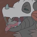  2017 animated body_in_mouth canine duo equine fan_character horse mammal micro neck_bulge oral_vore pony saliva size_difference technicaltiger tongue vore wolf 