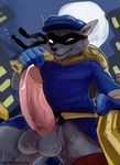  2017 balls digital_media_(artwork) erection fur hi_res male mammal penis siriuswolfus sly sly_cooper sly_cooper_(series) smile solo video_games 