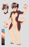  2015 4_toes 5_fingers anthro blonde_hair blue_eyes brown_fur brown_hair brown_nose canine claws cuntboy curled_tail dog eyewear fur glasses grey_background hair hi_res inner_ear_fluff intersex looking_at_viewer mammal model_sheet multicolored_fur multicolored_hair nude pawpads pink_pussy pussy roanoak shiba_inu simple_background smile solo standing tan_fur terry_(roanoak) toe_claws toes two_tone_hair 