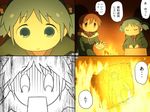  aioi_yuuko bangs blue_eyes blue_hair brown_eyes brown_hair burning campfire chito_(shoujo_shuumatsu_ryokou) chito_(shoujo_shuumatsu_ryokou)_(cosplay) color_drain comic commentary cosplay d: dilated_pupils empty_eyes fire fujoshi fur-trimmed_jacket fur_trim glasses jacket long_sleeves looking_down manga_(object) multiple_girls naganohara_mio nichijou no_pupils notebook numbered_panels open_mouth parody pornography raised_eyebrows rectangular_mouth sasahara_koujirou shaded_face shirosato short_hair shoujo_shuumatsu_ryokou sitting style_parody surprised translated turn_pale twintails winter_clothes yuuri_(shoujo_shuumatsu_ryokou) yuuri_(shoujo_shuumatsu_ryokou)_(cosplay) 