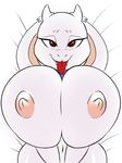  &lt;3 &lt;3_eyes anthro big_breasts boss_monster breasts caprine female fur goat huge_breasts looking_at_viewer mammal nipples seii3 smile solo tongue tongue_out toriel undertale video_games voluptuous white_fur ych 