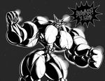  abdomen bulge dragmon hyper hyper_muscles male muscular muscular_male nipples pecs sinistar 