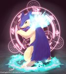  2017 anthro casting circle fire hi_res magic male nintendo pok&eacute;mon pok&eacute;mon_(species) ring senz solo spell standing typhlosion video_games 