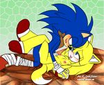  ambiguous_penetration blush breasts canine eye_contact female fox hand_holding hedgehog invalid_tag leg_wrap lying male mammal missionary_position nude on_back penetration sex sonic_(series) sonic_the_hedgehog yeidsil zooey_the_fox 