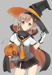  edel_(edelcat) halloween kantai_collection seifuku teruzuki_(kancolle) witch 