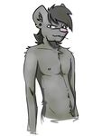  arrwulf clothed clothing looking_at_viewer male mammal nipples pink_nose rat rodent solo toothpick topless waist_up 