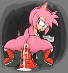  2017 amy_rose anal anal_masturbation anal_penetration anthro areola big_butt black_nose boots bullet43 butt butt_focus clothing cumlube dildo dildo_sitting erect_nipples eyelashes female footwear fur green_eyes hair hairband half-closed_eyes hedgehog hi_res looking_back lube mammal masturbation nipples open_mouth penetration pink_fur pink_hair raised_tail sex_toy short_hair solo sonic_(series) video_games 