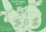  2017 anthro anus balls bdsm bondage bound butt canine cum cum_inside digital_media_(artwork) fox gaping gaping_anus hole_(disambiguation) kinktober male male/male mammal nude october penis simple_background sketch 