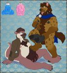  3_pussies anthro balls body_hair breasts chest_hair clothing cuntboy diphallism gnoll hairy hi_res hyena intersex magnus male male_pregnancy mammal multi_balls multi_penis multi_pussy mustelid otter penis pregnant pregnant_intersex pussy rakete scaramouche slightly_chubby 