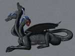  ambiguous_gender digital_media_(artwork) dragon feral hi_res horn multi_head oral_vore reptile scales scalie senshellshark size_difference vore wings 